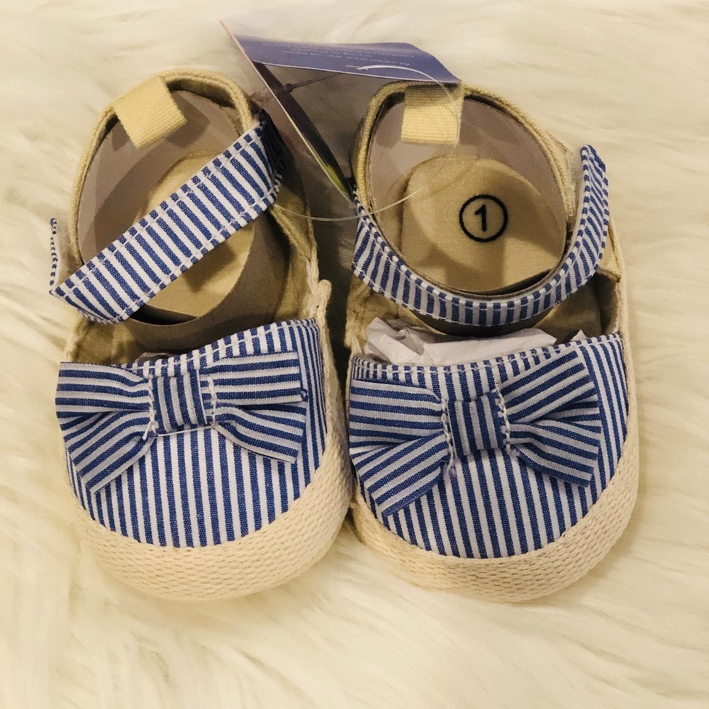 Blue striped shoes